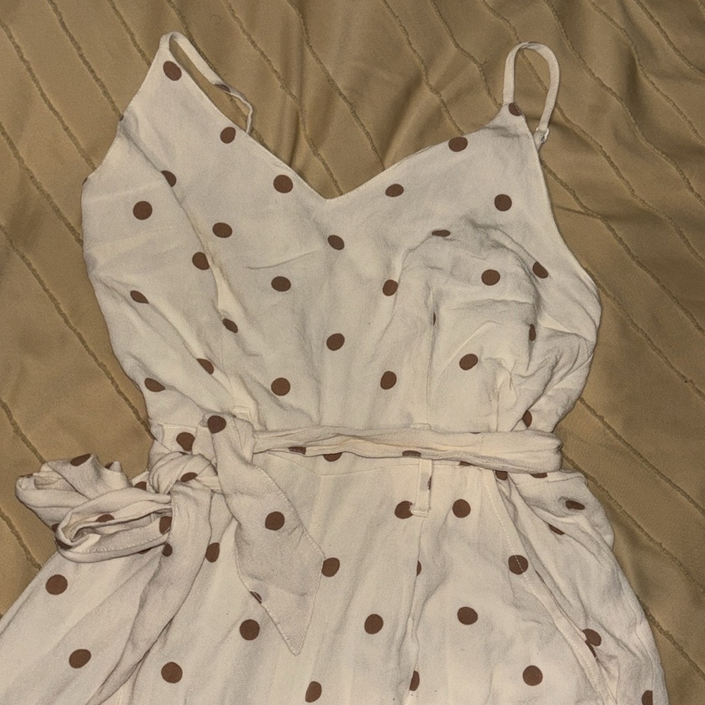 Polka Dot mid Calf Romper